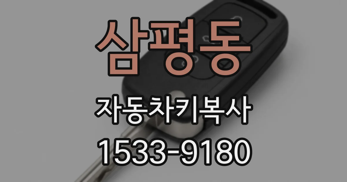 삼평동 자동차키복사