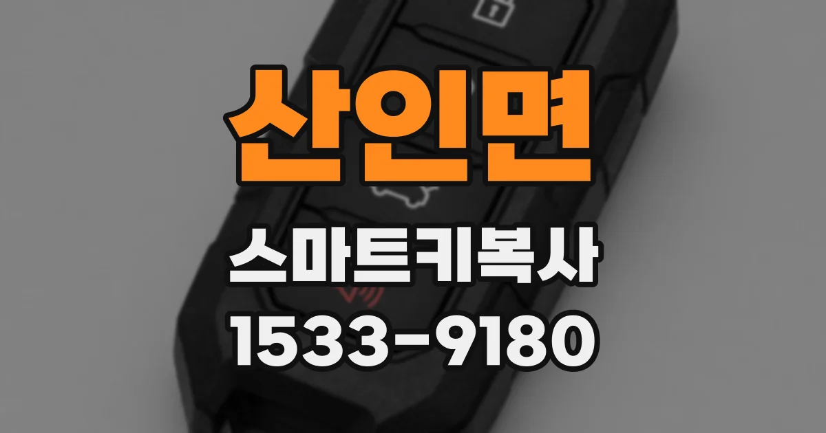 산인면 스마트키복사