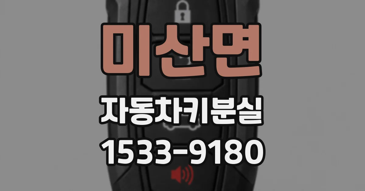 미산면 자동차키분실