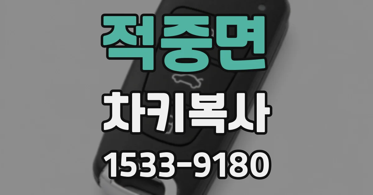 적중면 차키복사