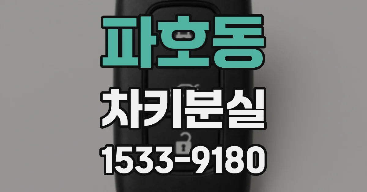 파호동 차키분실