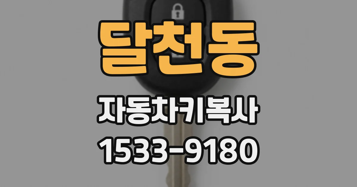 달천동 자동차키복사
