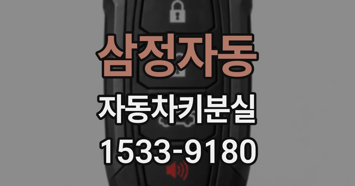삼정자동 자동차키분실