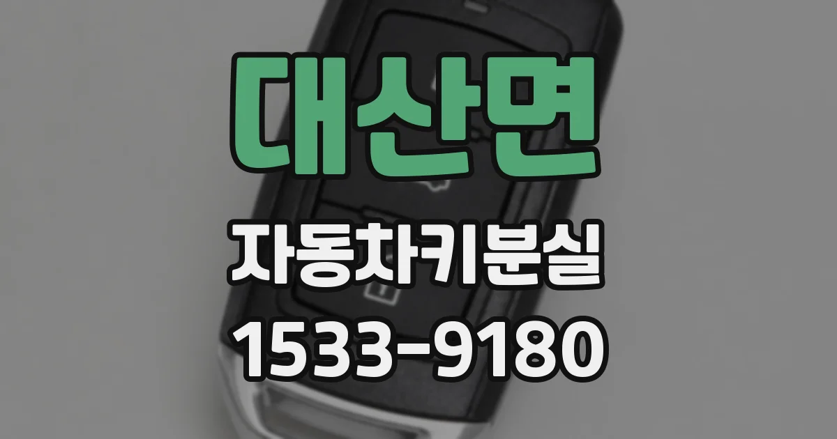 대산면 자동차키분실
