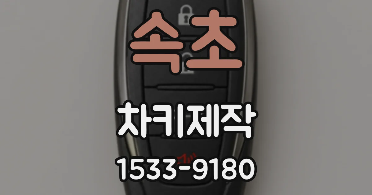 속초 차키제작