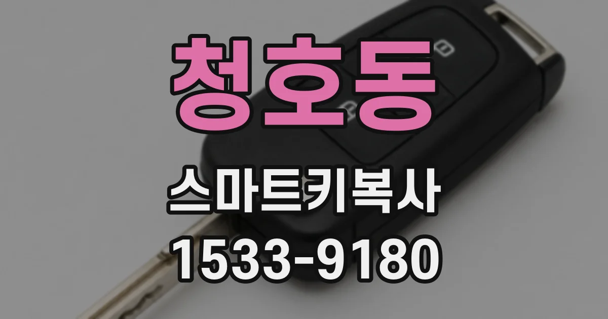 청호동 스마트키복사