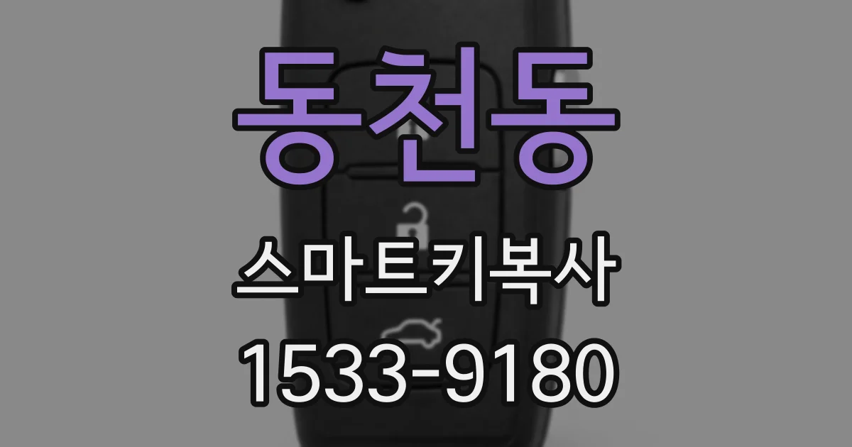 동천동 스마트키복사