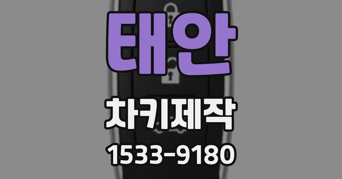 태안 차키제작