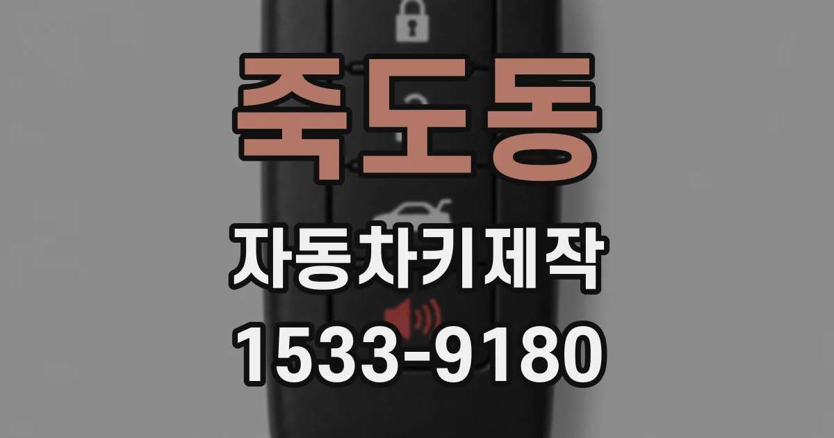 죽도동 자동차키제작