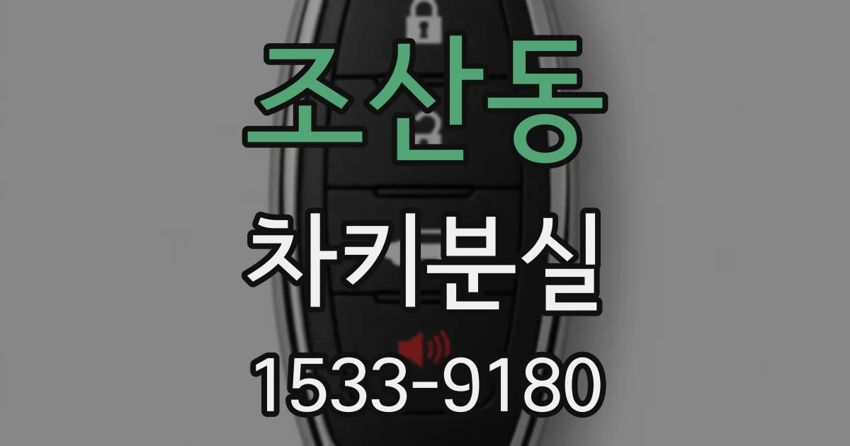 조산동 차키분실