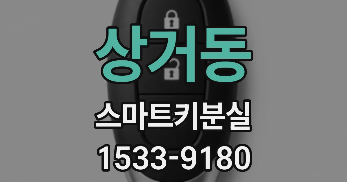상거동 스마트키분실