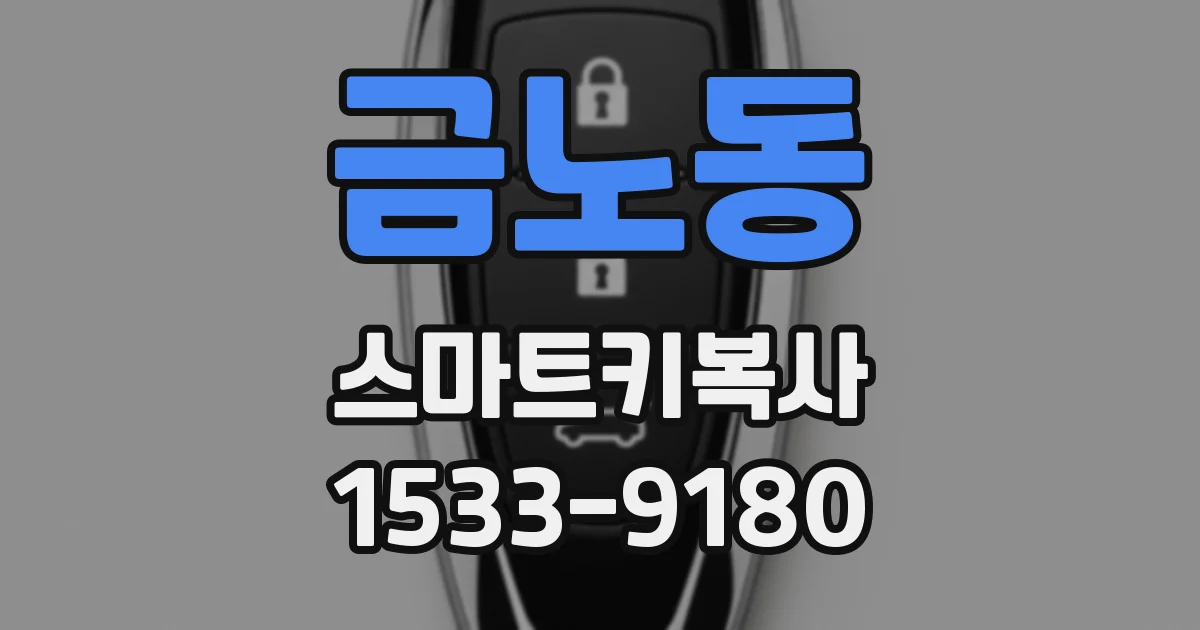 금노동 스마트키복사