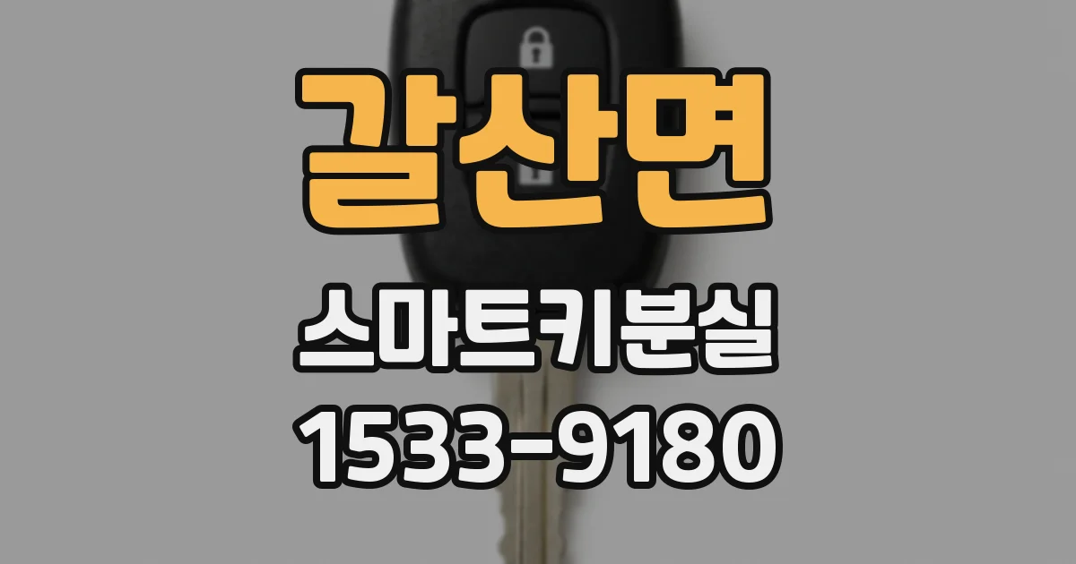 갈산면 스마트키분실