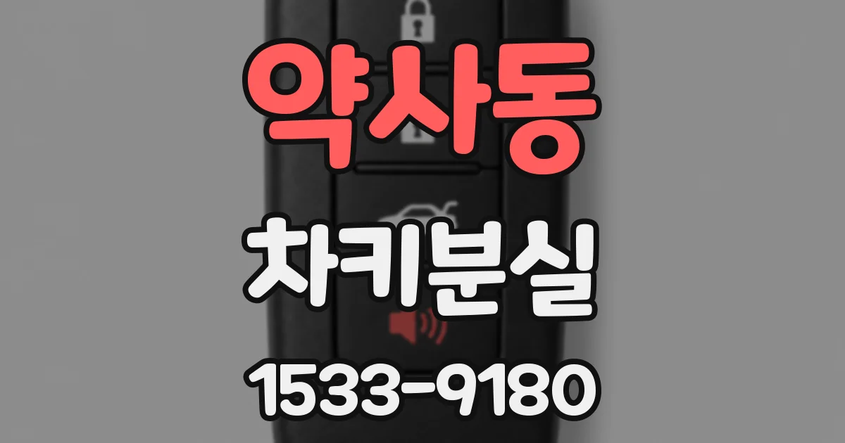 약사동 차키분실