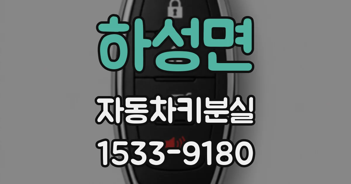 하성면 자동차키분실