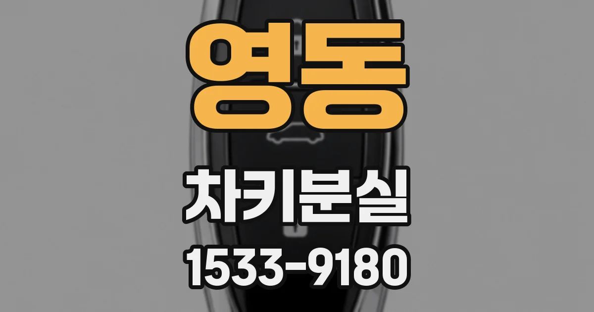 영동 차키분실