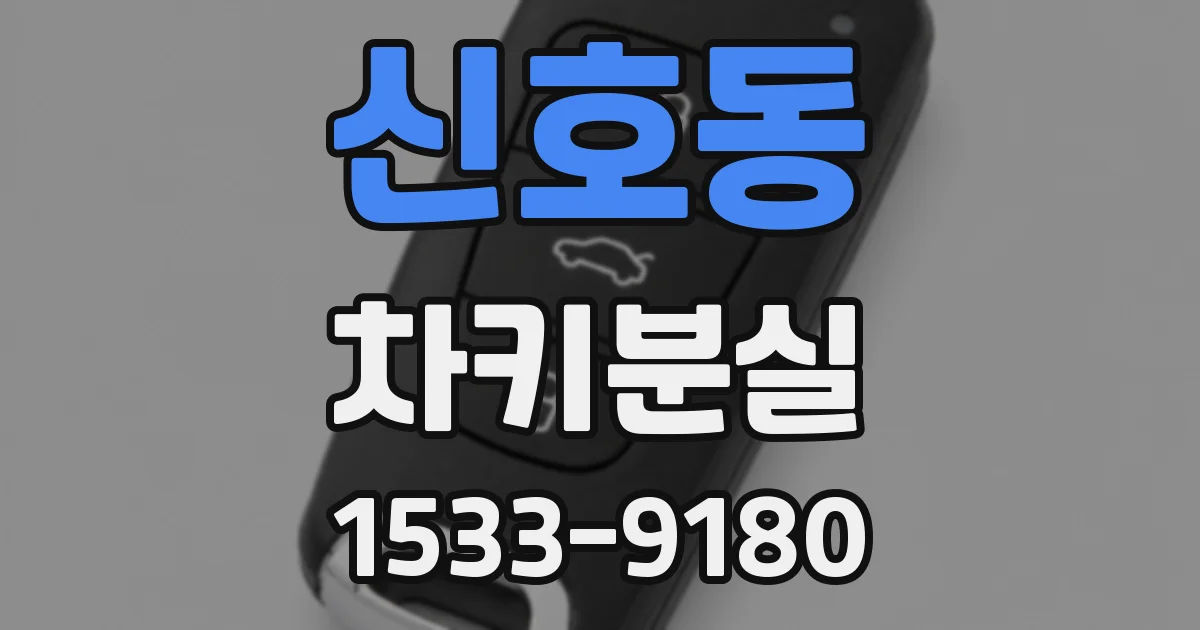 신호동 차키분실