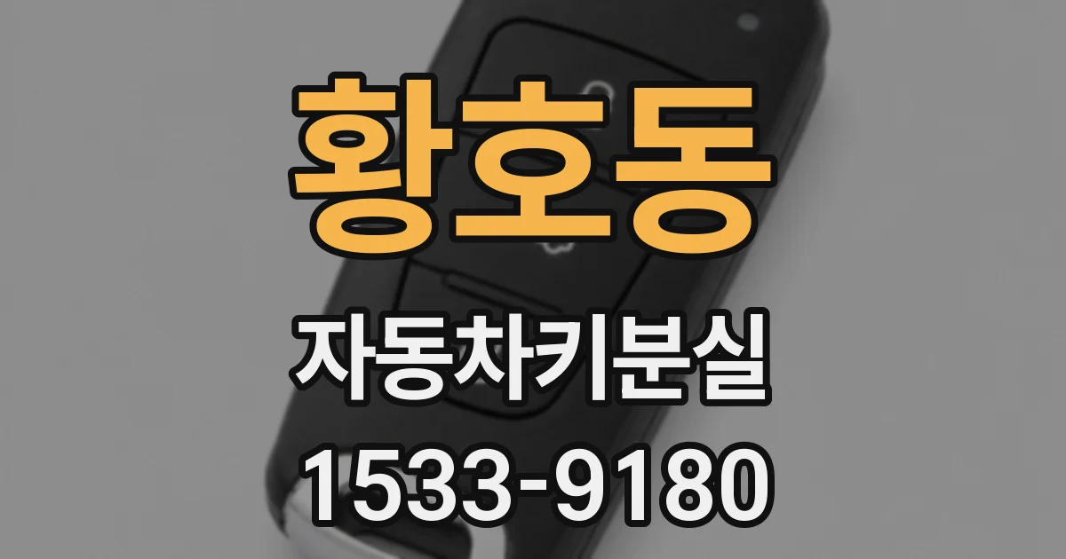 황호동 자동차키분실