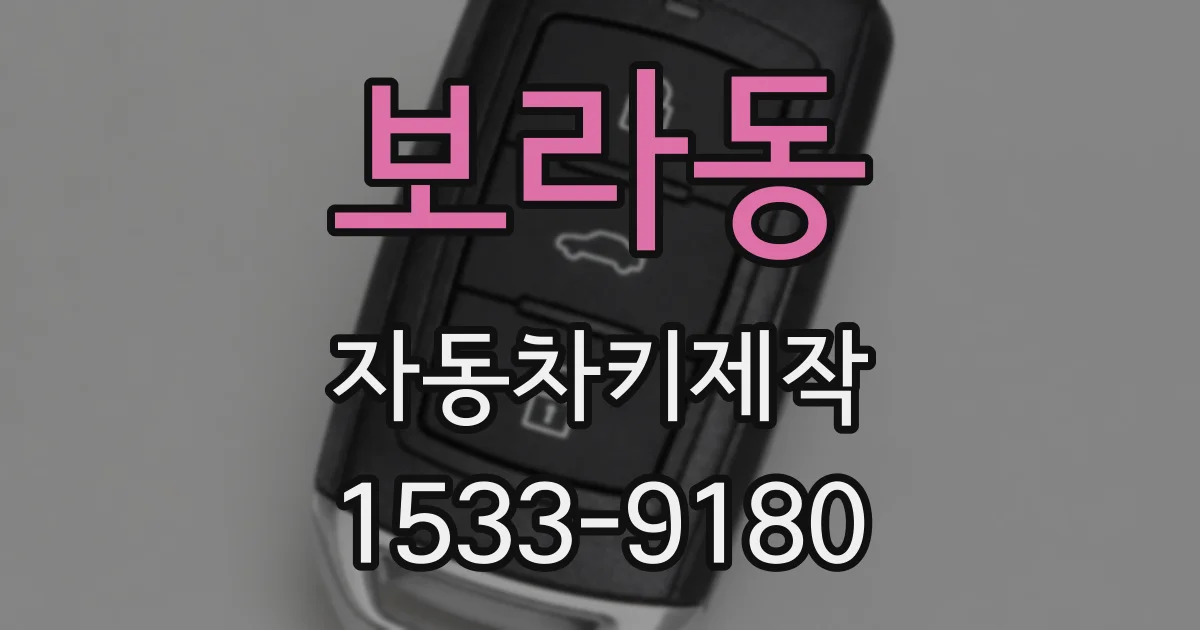 보라동 자동차키제작