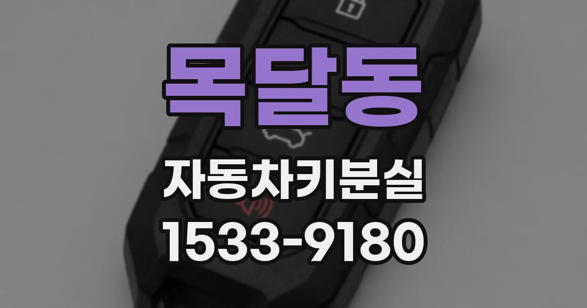 목달동 자동차키분실