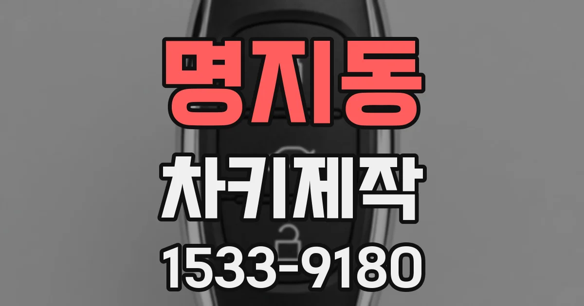 명지동 차키제작
