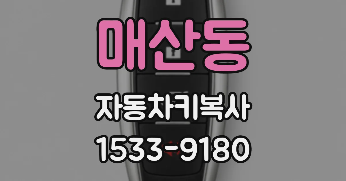 매산동 자동차키복사