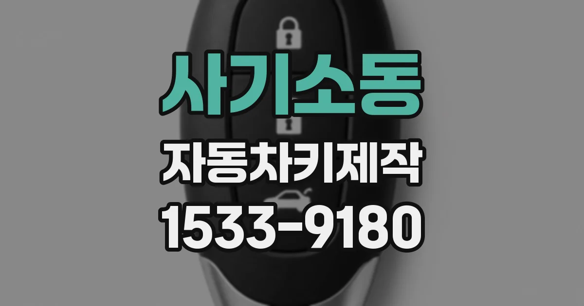 사기소동 자동차키제작