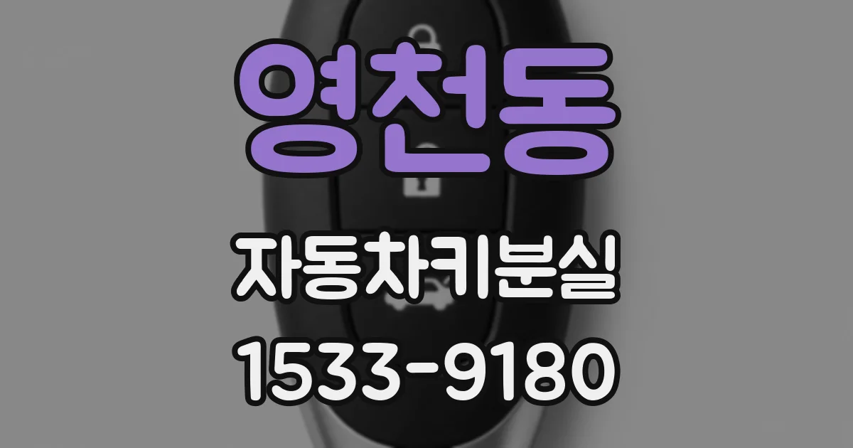 영천동 자동차키분실