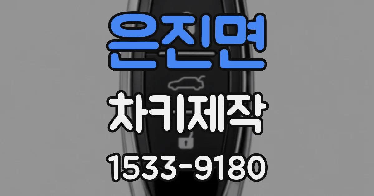 은진면 차키제작
