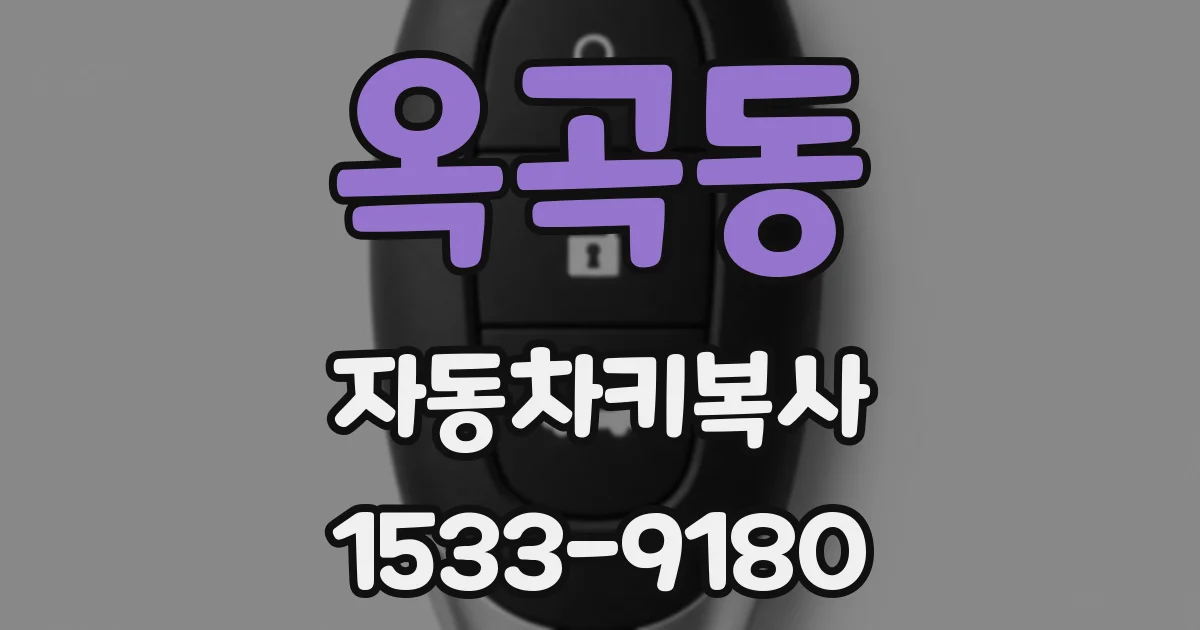 옥곡동 자동차키복사
