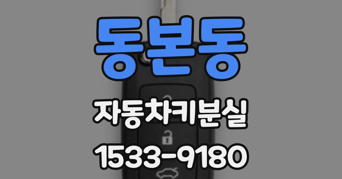 동본동 자동차키분실