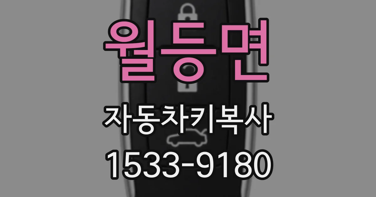 월등면 자동차키복사