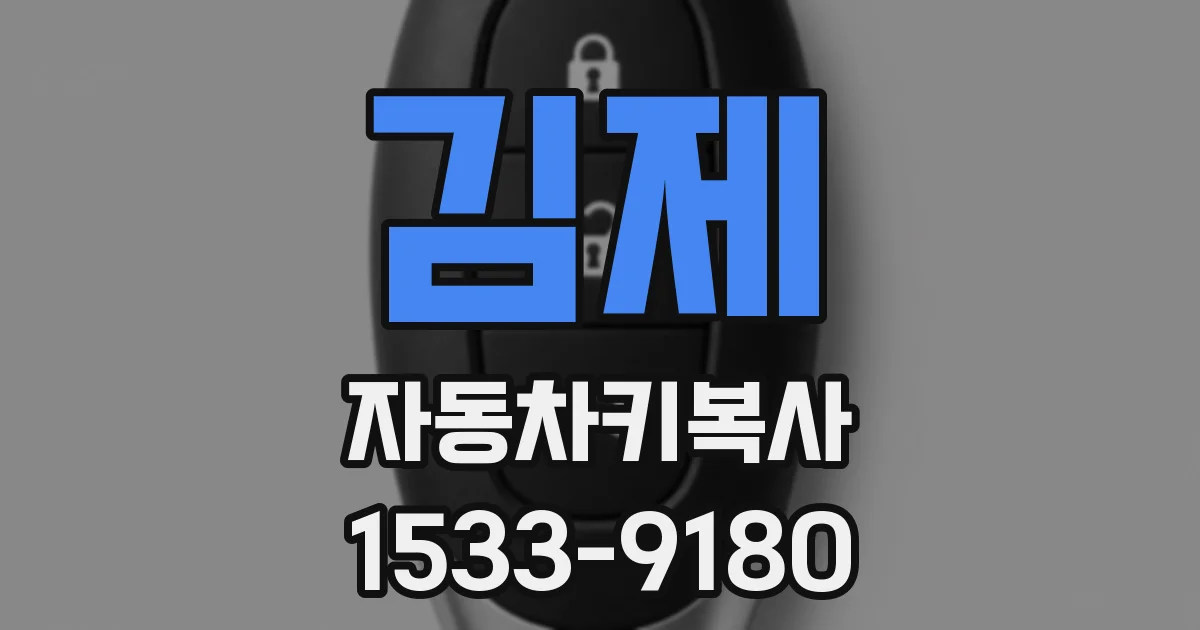 김제 자동차키복사