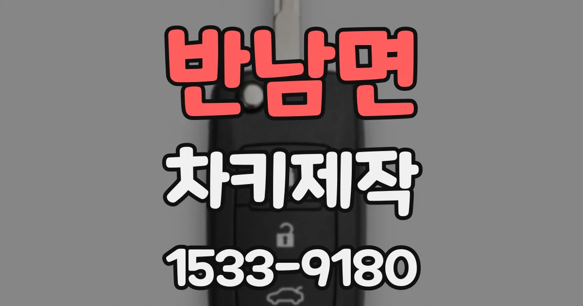 반남면 차키제작