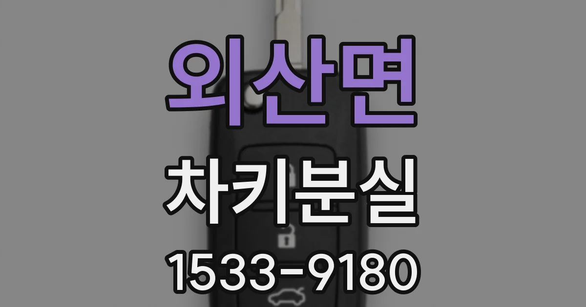 외산면 차키분실