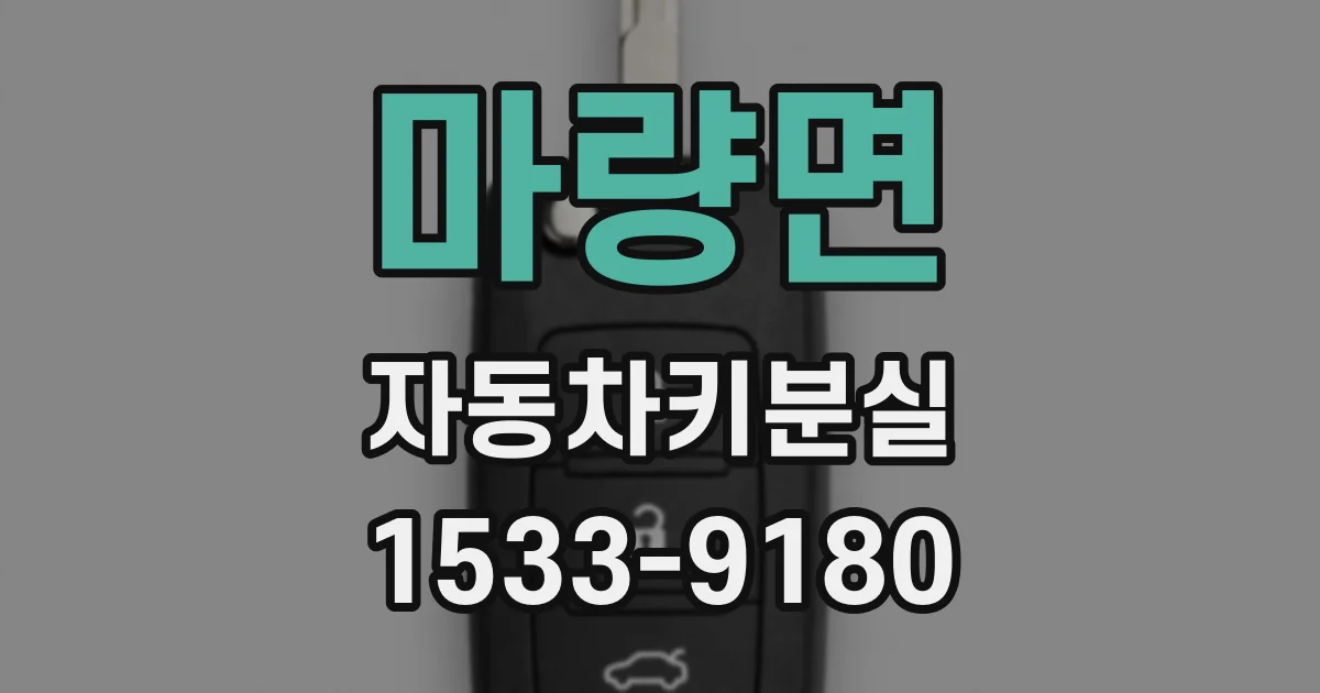 마량면 자동차키분실