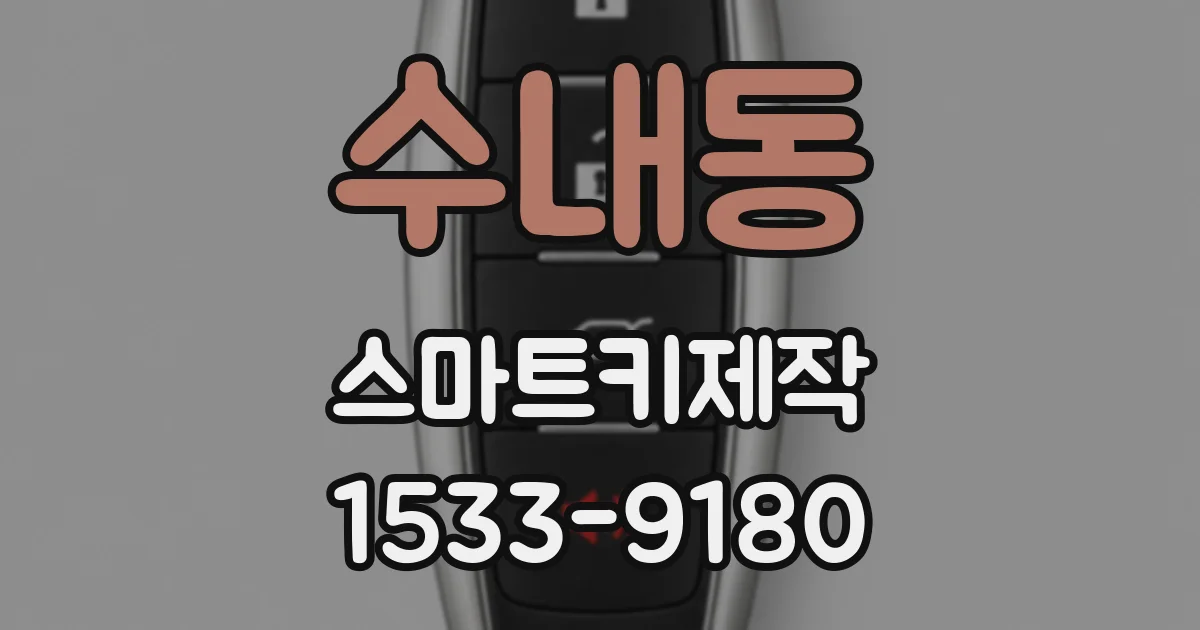 수내동 스마트키제작