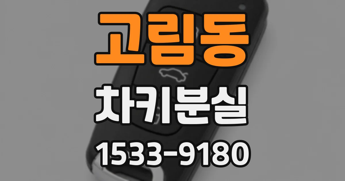 고림동 차키분실