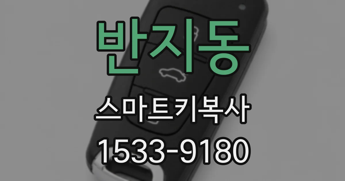 반지동 스마트키복사