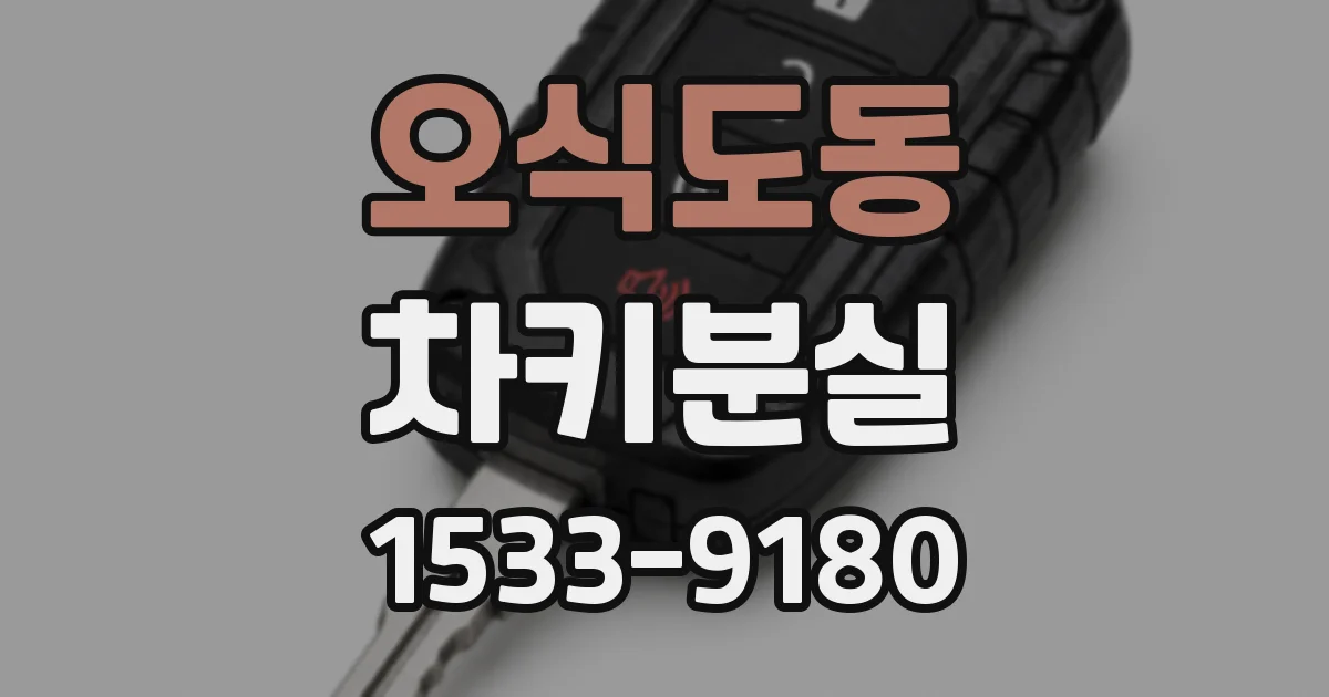 오식도동 차키분실