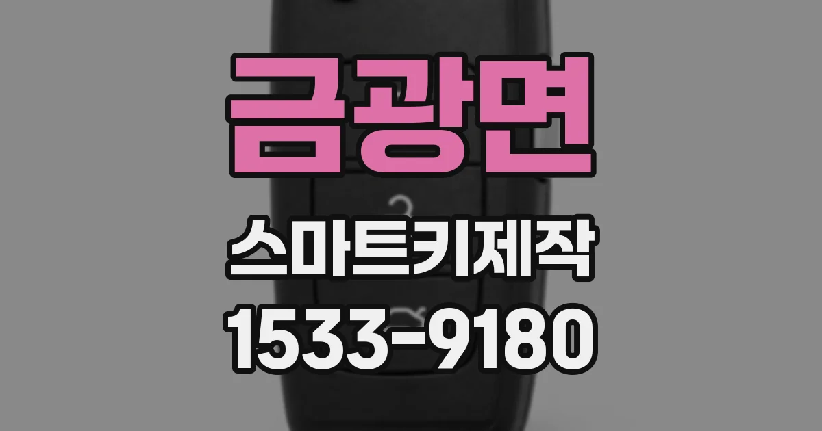 금광면 스마트키제작