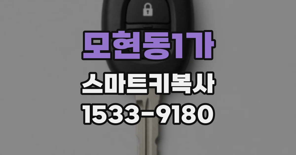 모현동1가 스마트키복사