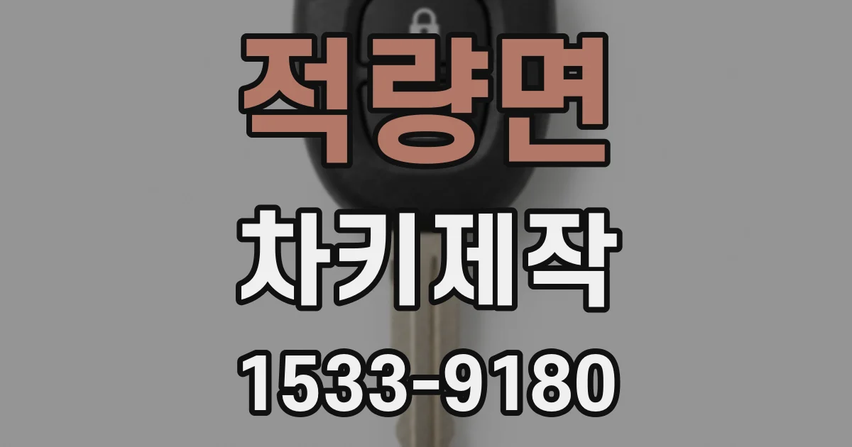 적량면 차키제작