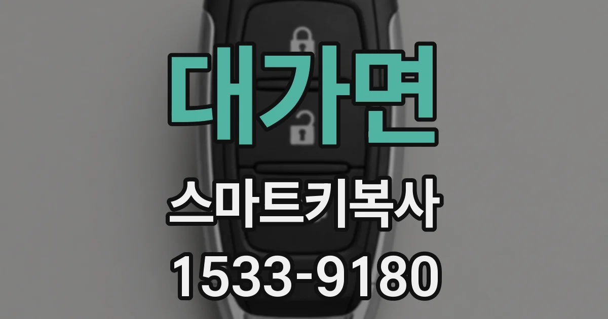 대가면 스마트키복사