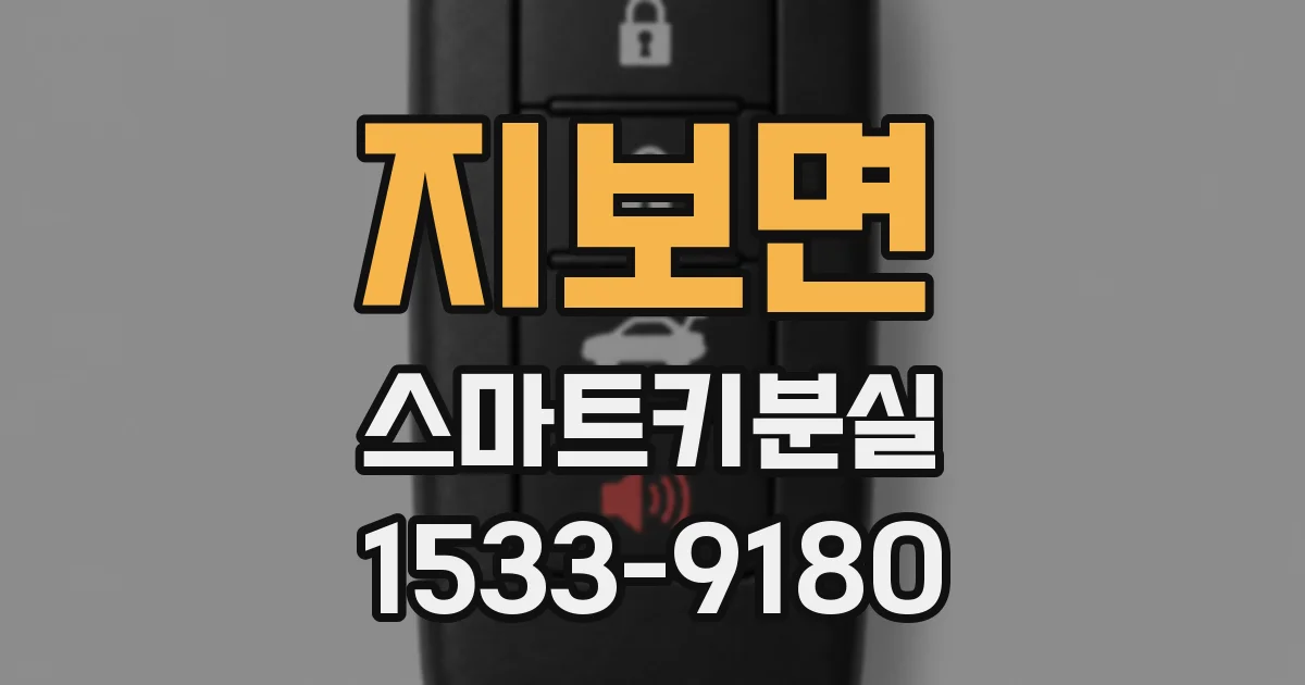 지보면 스마트키분실