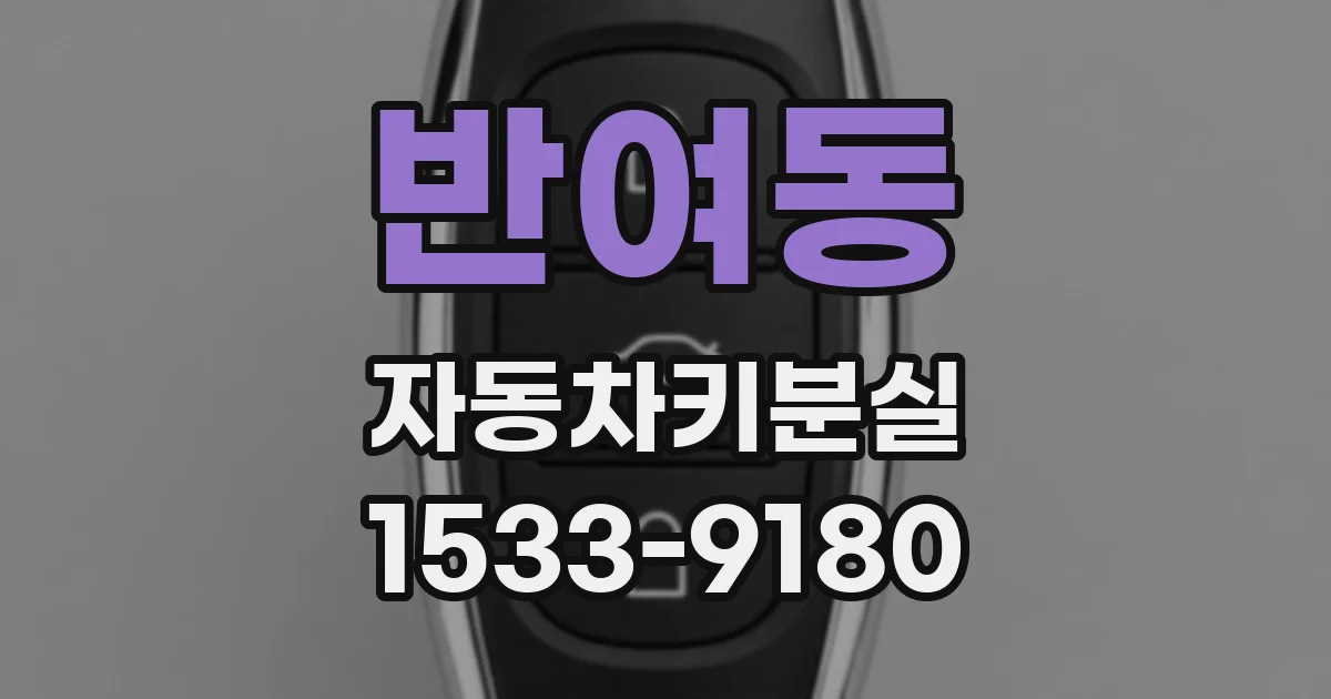 반여동 자동차키분실