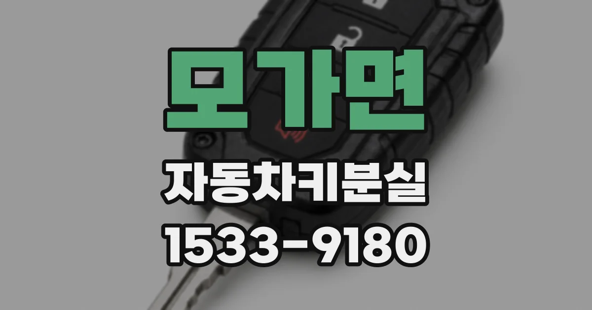모가면 자동차키분실