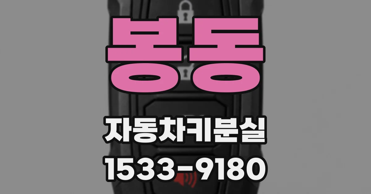 봉동 자동차키분실