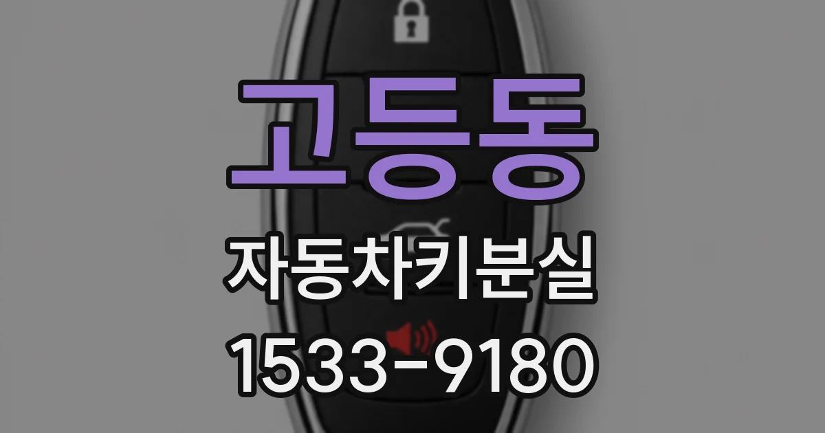 고등동 자동차키분실