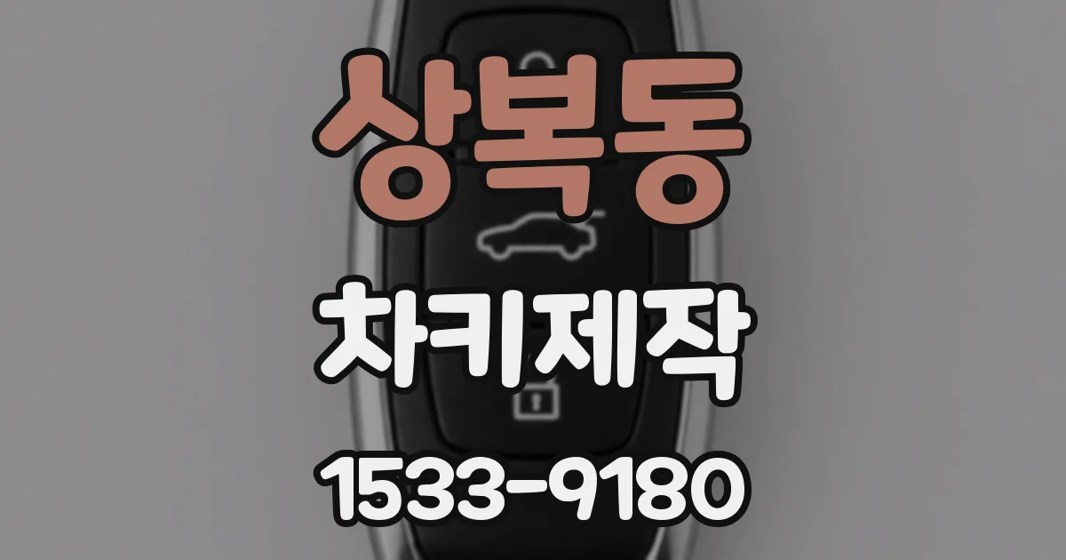 상복동 차키제작